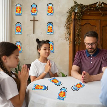 40PCS Sunday School VBS Crafts Bulk: Paper Oil-Lamp Nativity Suncatchers,Jesus Religious Christian Classroom Camping Activity DIY Kits Gifts Church Decorations,Window Stained Glass Effect Art Supplies - style: oil lamp