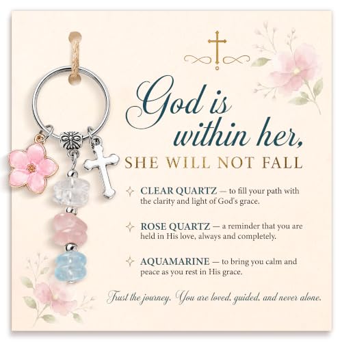 Crystal Keychain Gifts For Women, Friend, Coworker, Daughter, Mom, Faith - color: Faith