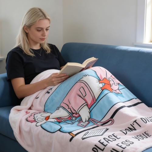Nurse Appreciation Gifts for Women Men, Soft Flannel Nurse Throw Blanket, 2026 Nursing Week Graduation Gift, LPN RN Gifts for Nurses Practitioner Nursing Birthday Student Graduate Gift Ideas 50"x60" - color: Multi-nurse