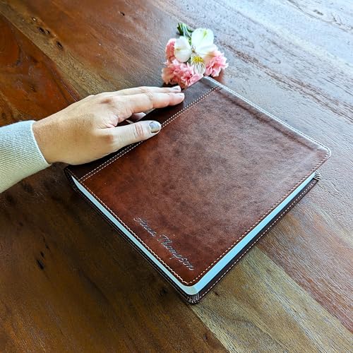 Personalized ESV Journaling Study Bible | Custom Engraved Name | Wide Margin Bible for Notes | Christian Gift for Men & Women (Personalized)
