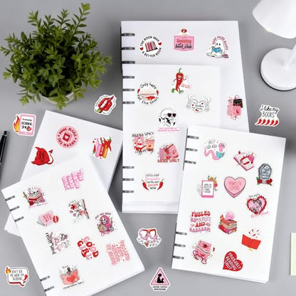 Smutty Book Stickers for Adults - 50 Pcs Bookish Smut Water Bottle Stickers, Spicy Waterproof Scrapbook Decals for Women, Reading Book Vinyl Sticker for Laptop Phone Journaling Skateboard - style: Smutty