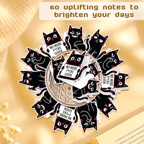 Funny Affirmation Jar - My Little WTF Jar - Inspirational Gifts for Women, Funny Birthday Cards, Gag Gifts for Friends, Coworkers - color: Funny Black Cat