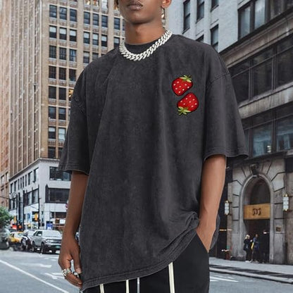 Christian Fruit of The Spirit Shirt for Men Jesus Religious Shirts Oversized Graphic Tees Acid Wash God T-Shirt Tops - color: Black, size: Medium