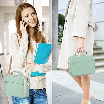 FINPAC Bible Cover with Shoulder Strap, Church Book Carrying Bible Case Bag - color: Light Green