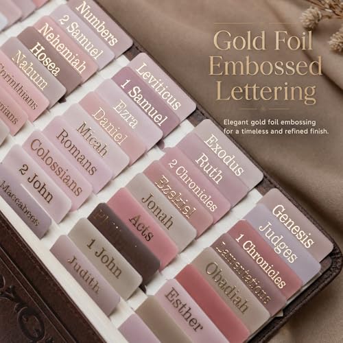 UPAFEXXI-Laminated Bible Tabs for Women and Men(Earth Tone) - color: Earth Tone