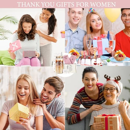 DHQH Birthday Gifts for Mom, Mothers Day Gifts from Daughter Son, 16oz Mom Ice Coffee Glass Cup with Makeup Bag, Christmas Gift Ideas for Mommy Mama Friends - style: mom thank you