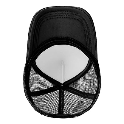 MOLAIGIN Trucker Hat, Adjustable Snapback Hat, Baseball Cap for Men Women, Breathable Mesh for Casual Wear - color: Black16