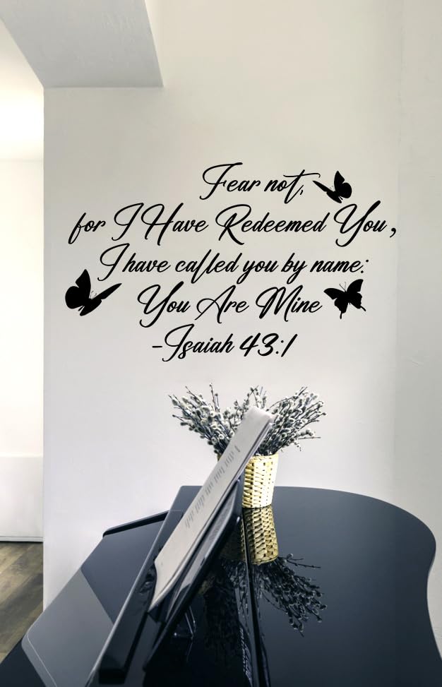 Isaiah 43:1 Bible Verse Wall Decal, Fear Not Christian Sticker
