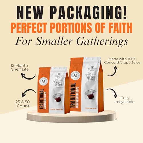 DISCOVERY PRODUCT Prefilled Communion Cup & Wafer,Travel 25ct Traditional - size: Box of 25 Traditional