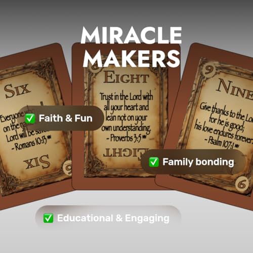 Miracle Makers Card Game | Christian-Themed, No Biblical Knowledge Required | Non-Denominational Fun | Ages 7+, 2–4 Players | Faith-based Gift | Great for Homeschool, Sunday School & Family Game Night