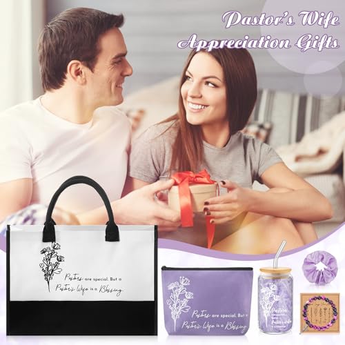 7 Pcs Pastor's Wife Appreciation Gifts Christian Set,Purple - color: Purple