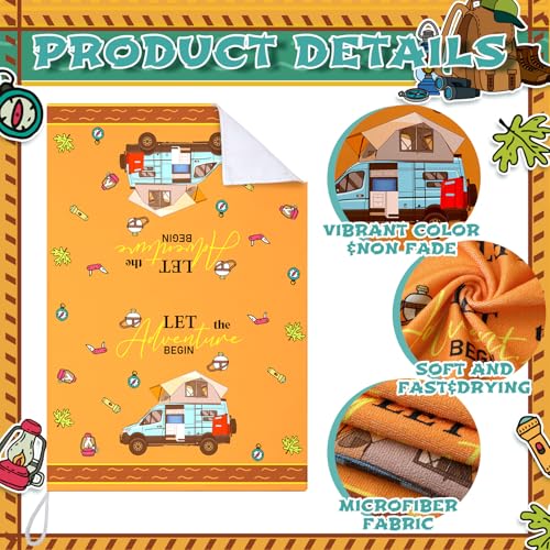 Boyiee 6 Pcs Camping Kitchen Towels Absorbent Dishcloths - color: Colorful Camping