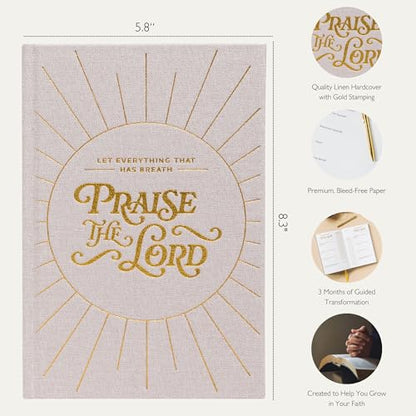 Prayer Journal for Woman – 90-Day Guided Devotional with Daily Prayer, Reflection & Spiritual Growth | Christian Journal with Prompts for Purpose & Faith