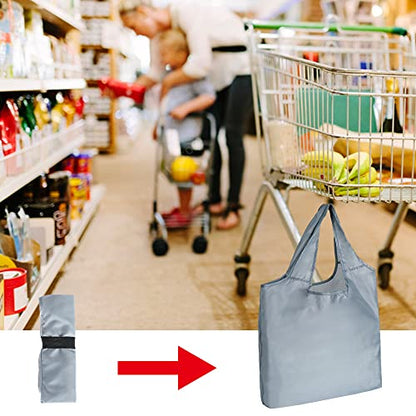 Aricsen Durable Colorful Folding Reusable Grocery Bags Handles, 20 Pack - color: Purple Black Green Orange Red Grey Blue Yellow