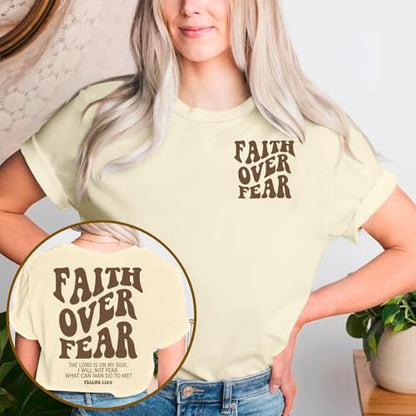 Christian Shirts for Women Bible Verse Shirt Jesus Faith T-Shirt Inspirational Religious Gift Tee Tops - color: Apricot1, size: XX-Large