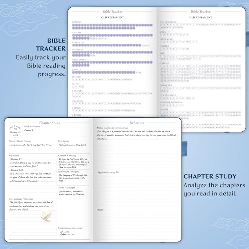 Legend Bible Study Journal for Women, Guide Notebook for Notes Mystic Blue - color: Mystic Blue