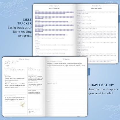 Legend Bible Study Journal for Women, Guide Notebook for Notes Mystic Blue - color: Mystic Blue