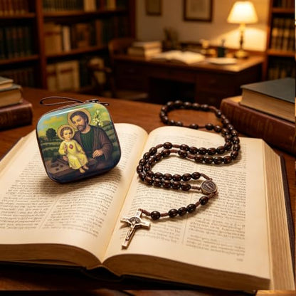 Catholic Rosary Beads, Rosarios Cross Pendant Decorative Prayer Box - color: Style-8