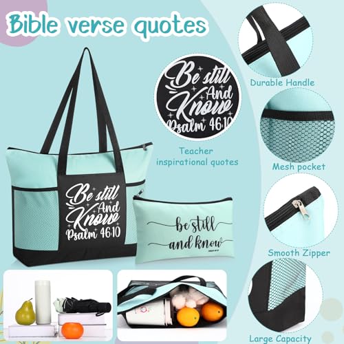 Shinylin 7 Pcs Christian Gift Set for Women Biblical Gifts Women Inspirational Presents Xmas Party Suit - color: Green