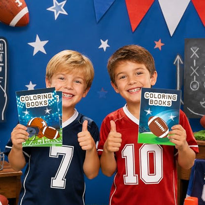 24Pcs Football Coloring Books Sport Themed DIY Color-in Pages - color: K-Football