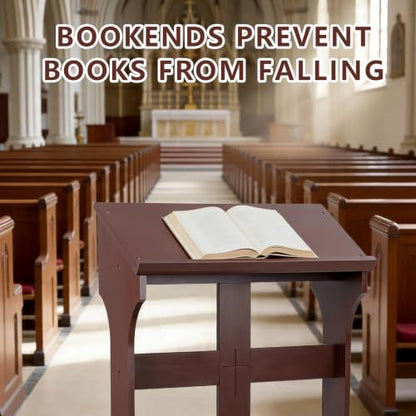 Prayer Kneeler Bench, Solid Wood Prayer Bench with Padded Kneeling Cushion and Bible Holder Shelf, Christian Kneeling Benches for Home Church Worship Meditation and Religious Prayer Room Furniture