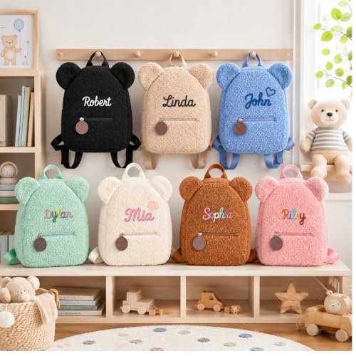 Personalized Toddler Backpack for Girls Boys with Optional Lunch Bag Set - color: Pink Style 2