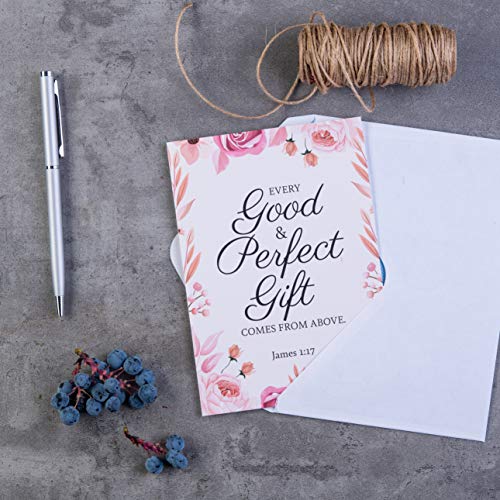 DIVERSEBEE Inspirational Christian Greeting Cards of Encouragement (Floral) - color: Floral