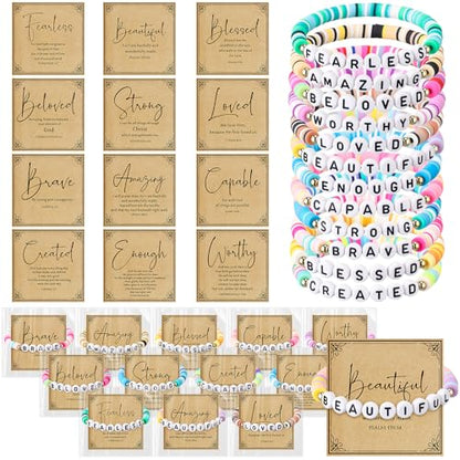 Kenning 24 Set Christian Bracelet for Men Women - color: Mixed Colors