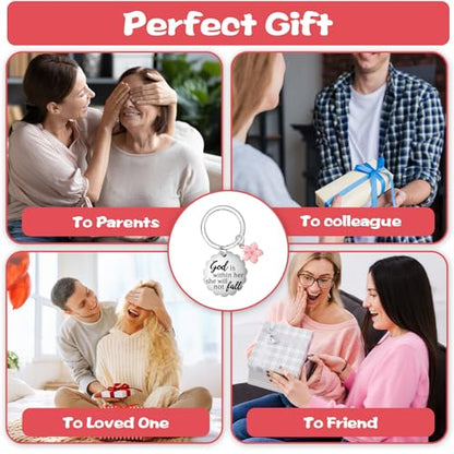 Tyqour Christian Keychain Religious Christian Gifts for Women Inspirational Bible Verse Gifts for Women Faith Spiritual God Gift for Teen Girl Best Friend Mom Daughter