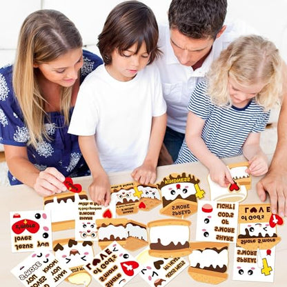 ANGOLIO Marshmallow Religious Crafts for Kids - 123Pcs Christian Smores Kit - style: Marshmallow, Smores