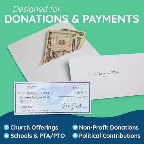 Blue Summit Supplies 500#6 3/4 Remittance Envelopes, Gummed, White