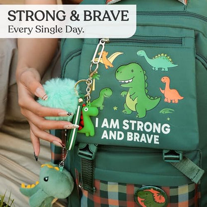 Dinosaur Affirmation Backpacks – Dinosaur Backpack for Boys – Kid Backpack Kids Backpacks – Mochilas Escolares Para Niños – Boys Backpack for Kids – Backpacks for Kids Bookbag - color: Dinosaur