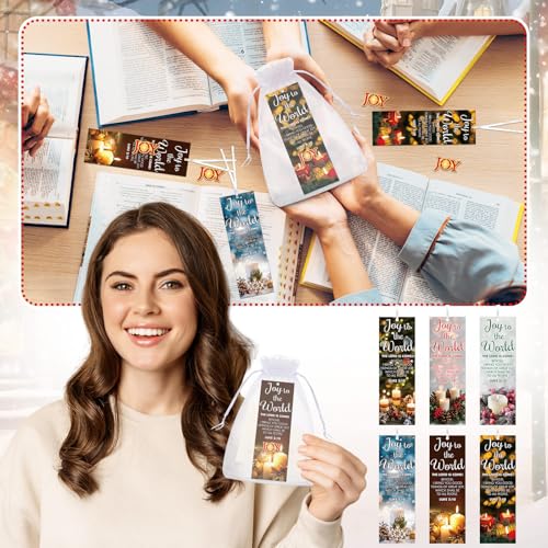 Supervitae 12 Set Christmas Joy to The World Pin Christian Bookmark Gift - style: Joy to the World