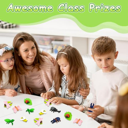 35 pcs Insect Erasers for Kids Desk Pet,3D Take Apart Butterfly Erasers for Kids Classroom Prizes, Class Treasure Box,Game Rewards,Party Favors - color: Insect-35