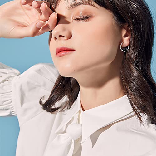 Fox/Pig/Mushroom/Cat Earrings Sterling Silver Cute Hoop Earrings Animal Jewelry Gifts for Women Daughter - style: Penguin