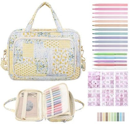 BESARME Large Bible Bags for Women with Strep, Spliced Flower - color: Spliced Flower, size: Extra Large