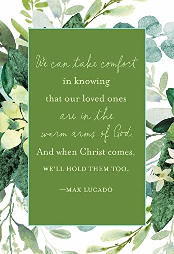 DaySpring - Max Lucado With Sympathy - 4 Botanical Design Assortment with Scripture - 12 Sympathy Boxed Cards & Envelopes (J9180)