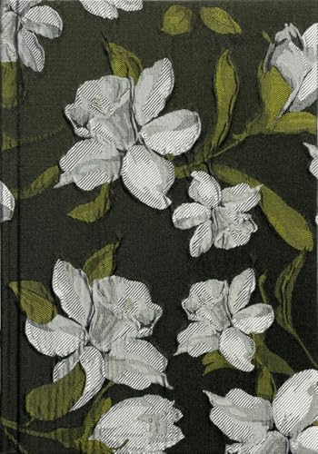 Flower Notebook, A5, 6x8, Hardcover, Lay Flat, Lined Paper, Ruled Page, Journal for Women, Writing Notebook, Pretty, Magnolia, Black, Birthday Gifts for Women, Mothers day Gifts - color: Peony Black