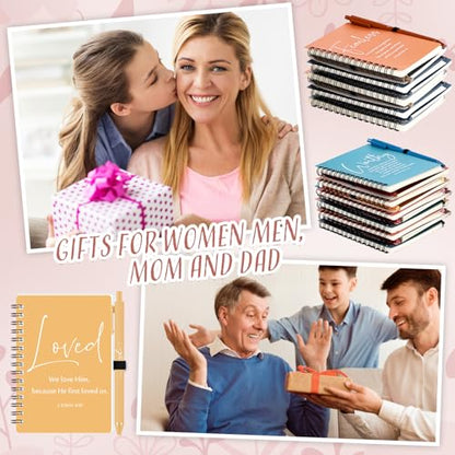 Kosiz 12 Sets Christian Gifts Bulk Prayer Journals Pens, Bright Color - color: Bright Color