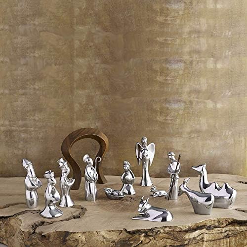 Nambe Angel Figurine | 5 Inch Miniature Nativity Holiday Figurine | Beautiful Symbol for Christmas Home Décor | Made of Metal Alloy | Designed by Alvaro Uribe - style: Angel