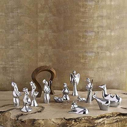 Nambe Angel Figurine | 5 Inch Miniature Nativity Holiday Figurine | Beautiful Symbol for Christmas Home Décor | Made of Metal Alloy | Designed by Alvaro Uribe - style: Angel
