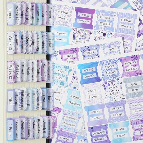 Mr. Pen- Laminated Bible Tabs, 120 pcs, Easy-to-Read & Apply - color: Lavender Breeze