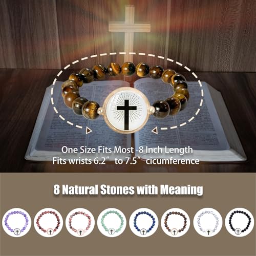 Daily Bible Verse Bracelet Wearable with NFC, Bible Verse Christian Gift for Women, Men and Teens - color: Brick Red