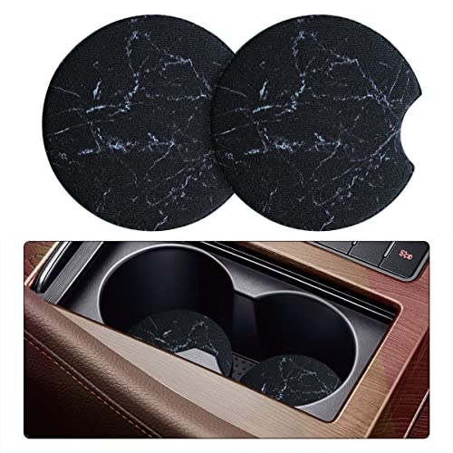 Moly Magnolia 2 Pack Car Coasters for Drinks Absorbent - 2.75 Inch Cute Car Cup Holder Coasters for Women, Removable Cup Holder Coaster for Women Girls, Car Interior Accessories (Style D) - color: Style D