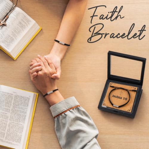 Landical Bible Verses Bracelet Christian Gift Teens Men - style: Joshua 1:9