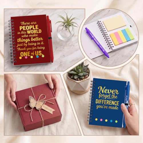 Sprial Notebooks with Pens Bulk, 48 Pack, 5.5 x 4.7 Inch Gratitude - color: Gold Foil Dark Thanksgiving