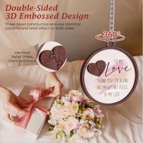 LukieJac Valentine’s Day Gift - I Love You Gifts Couple Frames - Anniversary Birthday Christmas I Miss You Gifts for Her, Him Romantic Rotating 4x6 Picture Frame - color: To My Love