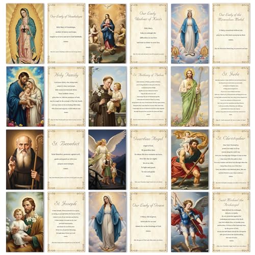 240 Pcs Catholic Holy Prayer Cards Gifts Religious Saints Tracts - style: Catholic