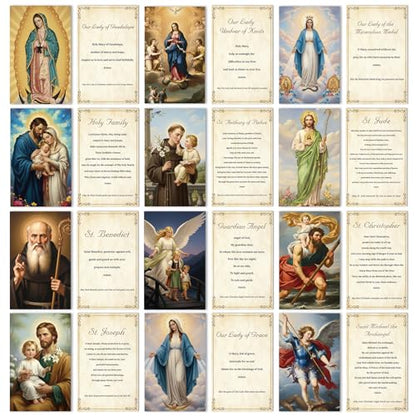 240 Pcs Catholic Holy Prayer Cards Gifts Religious Saints Tracts - style: Catholic