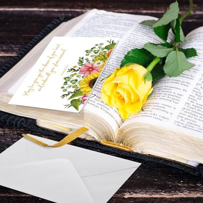 Zhanmai 24 Pcs Religious Birthday Cards Bulk with Scripture Bible Verse Assorted Christian Blessings Birthday Greeting Cards 4 x 6 Inch Inspirational Cards with Envelopes(Classic Style) - style: Traditional